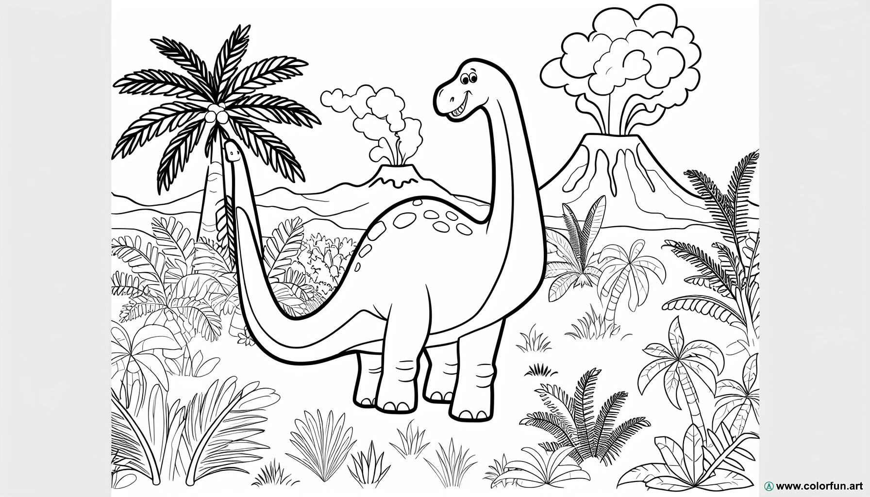 dibujo para colorear diplodocus jurassic park