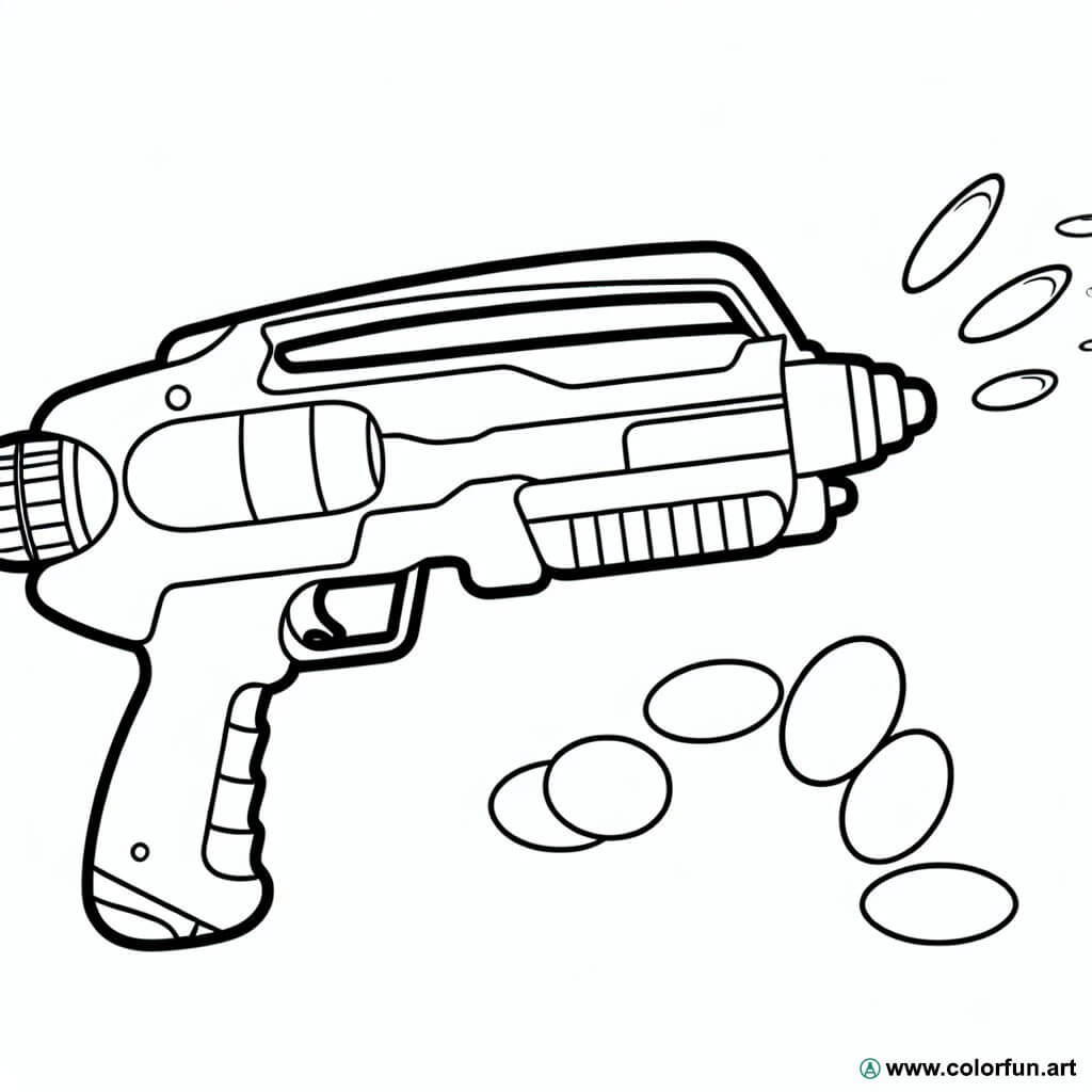 dibujo para colorear pistola de agua