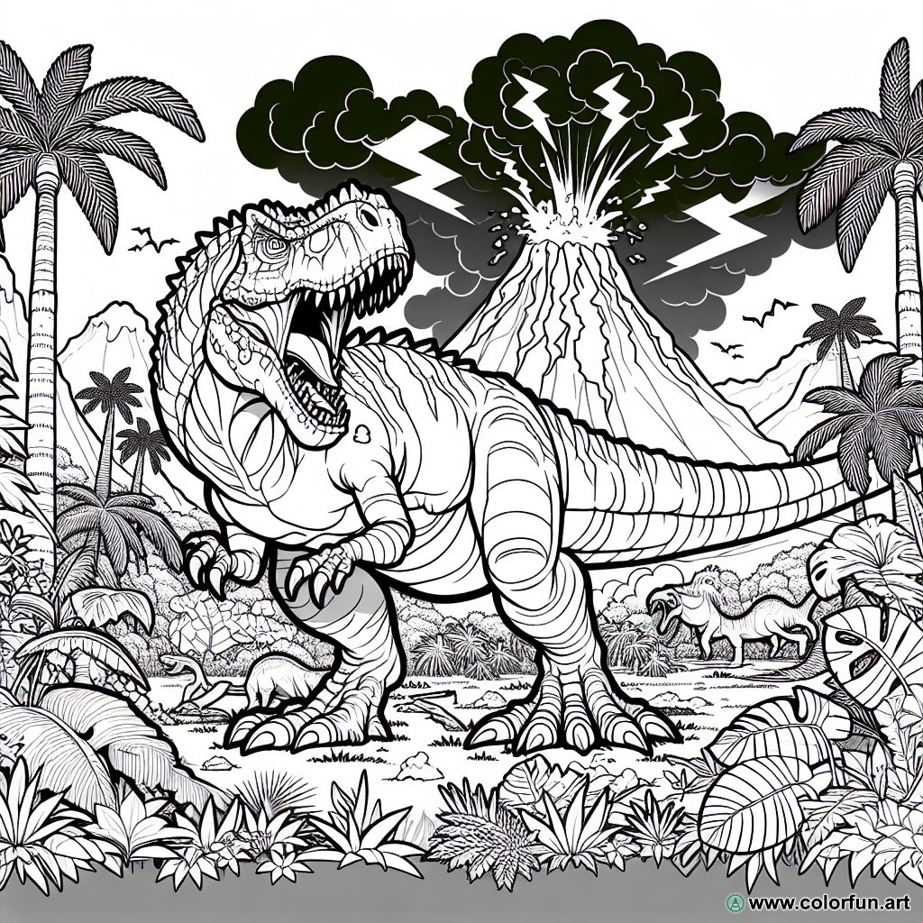 dibujo para colorear jurassic world indoraptor