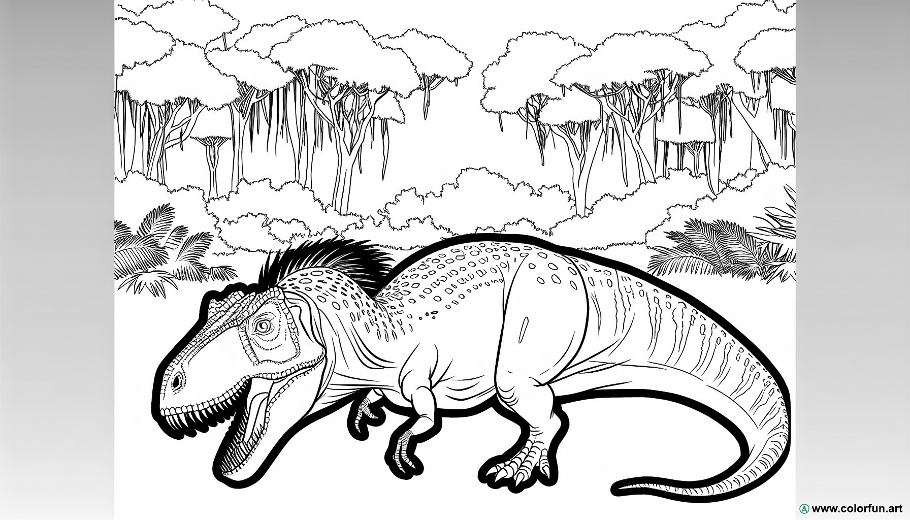 dibujo para colorear carnotaurus salvaje