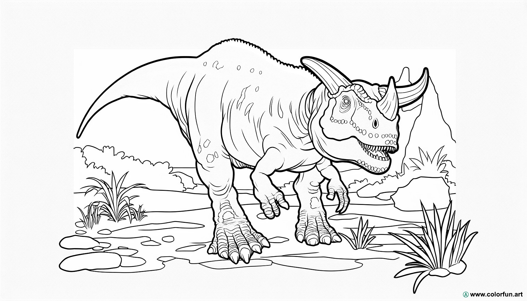 dibujo para colorear carnotaurus realista