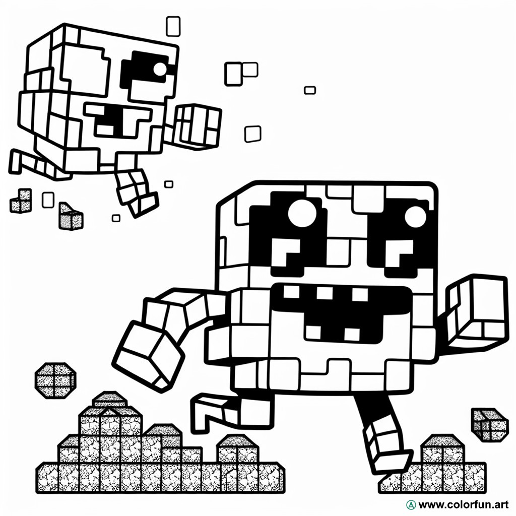 dibujo para colorear de monstruo de Minecraft