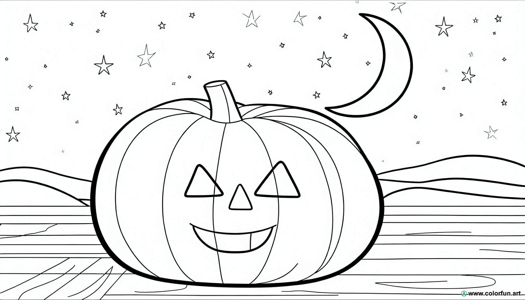 dibujo para colorear calabaza halloween