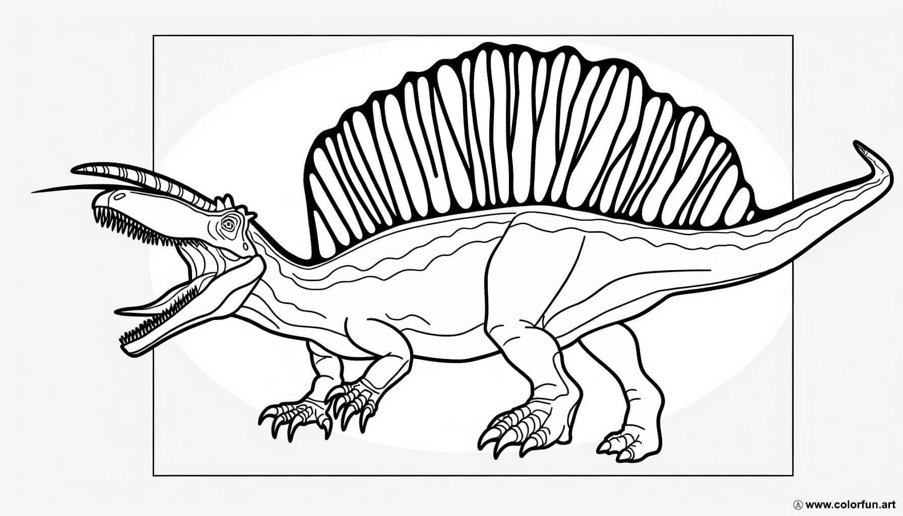 dibujo para colorear spinosaurus jurassic world
