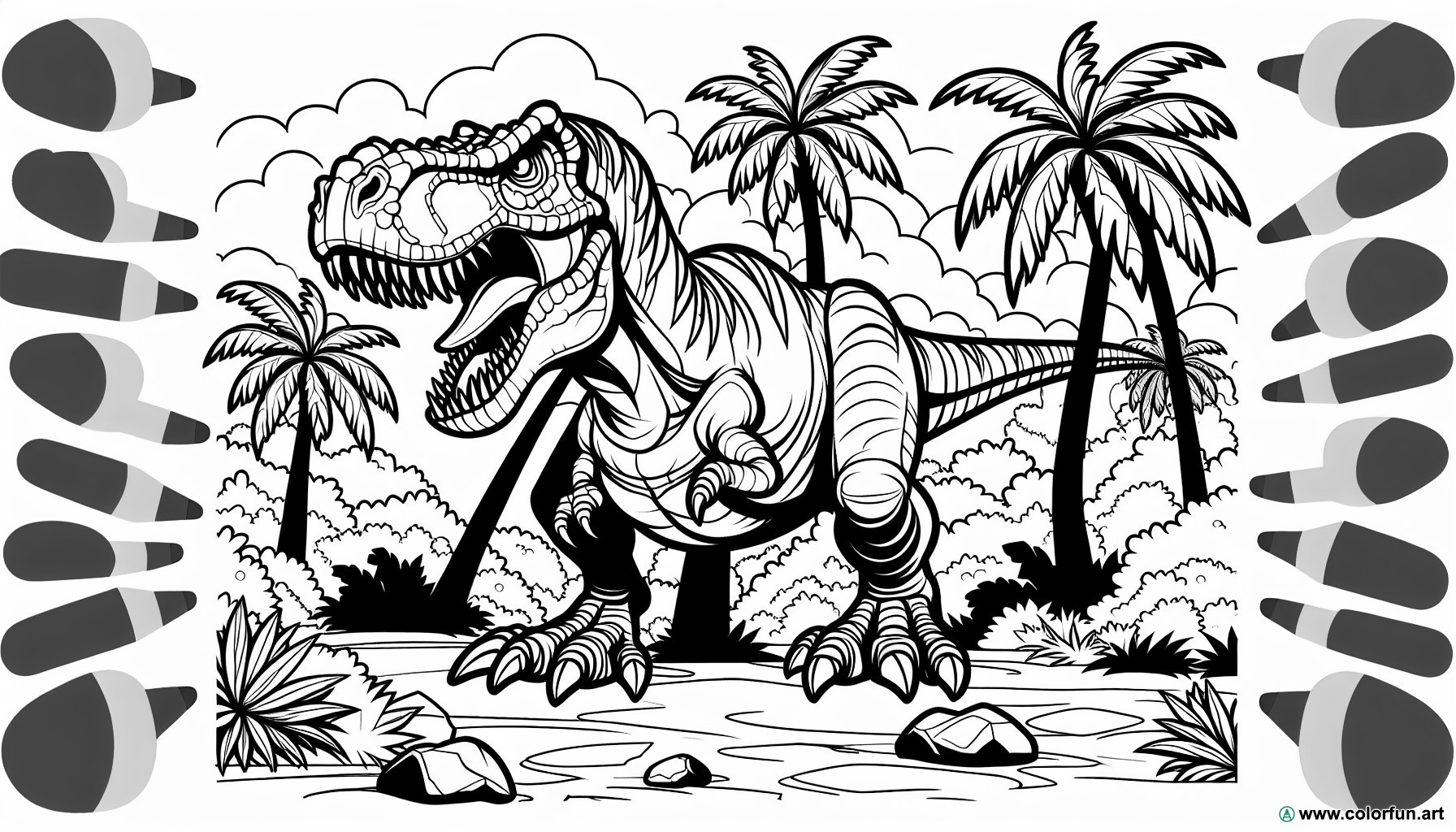 dibujo para colorear jurassic park indominus rex