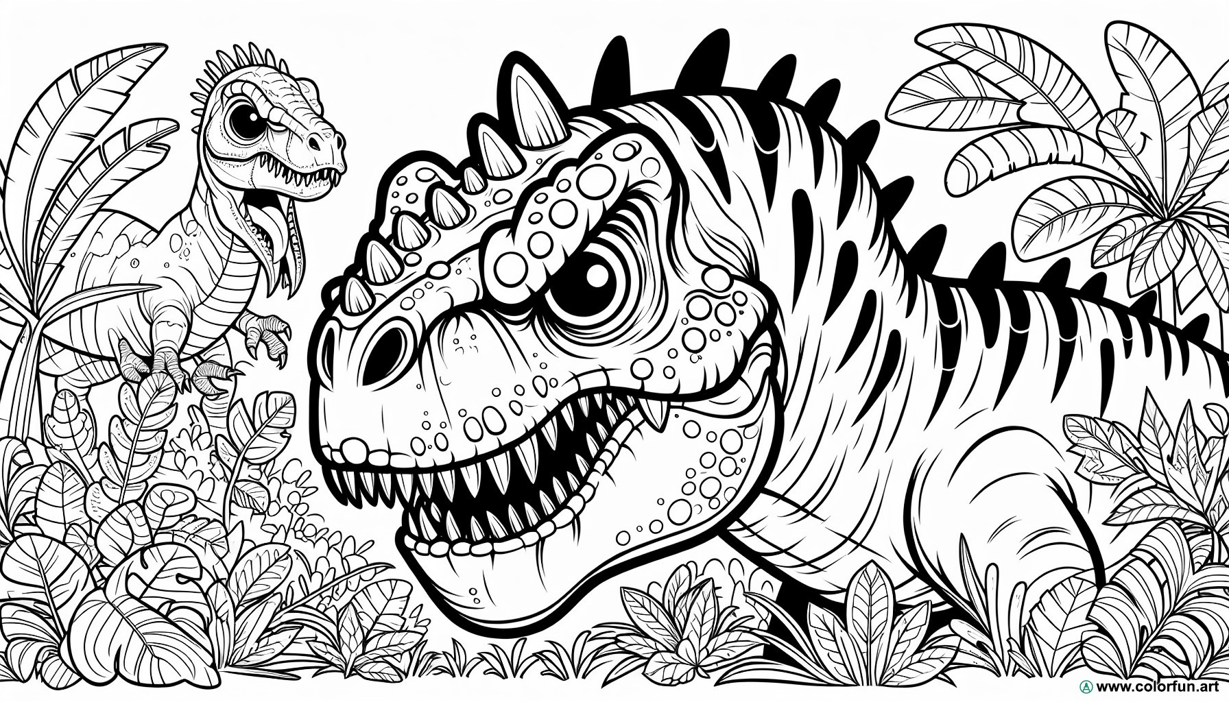 dibujo para colorear de carnotaurus aterrador