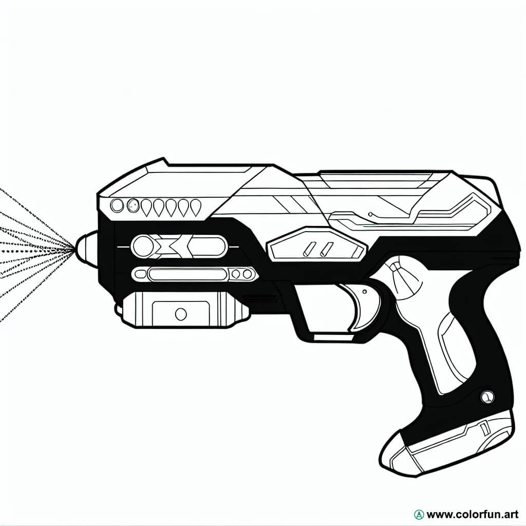 dibujo para colorear pistola láser