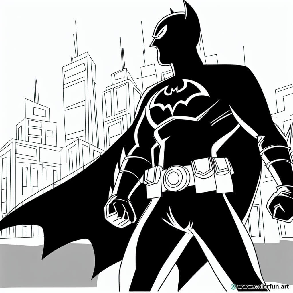 dibujo para colorear batman dark knight