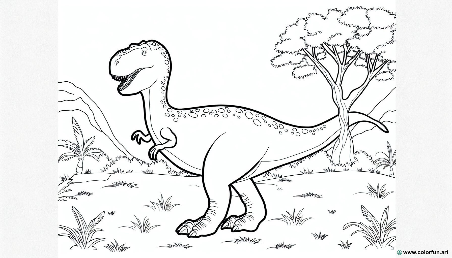 dibujo para colorear dinosaurio jurassic park