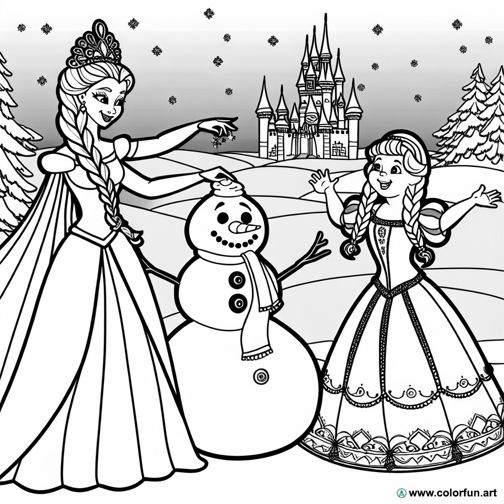 dibujo para colorear reina de hielo 2