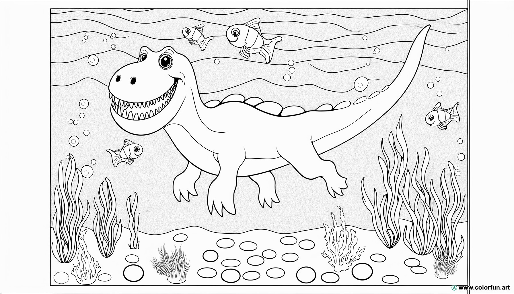 dibujo para colorear mosasaurio