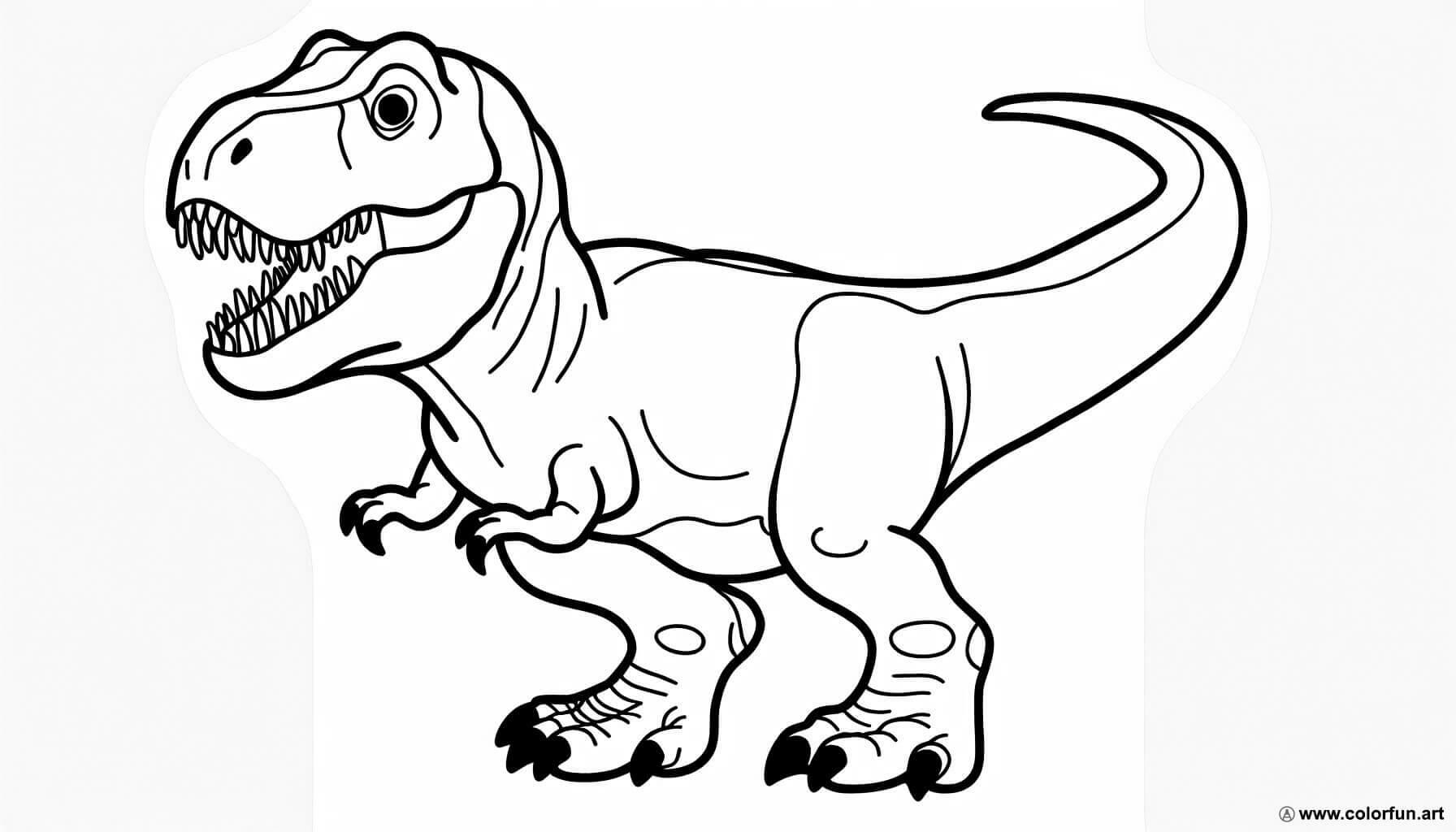 dibujo para colorear tiranosaurio rex