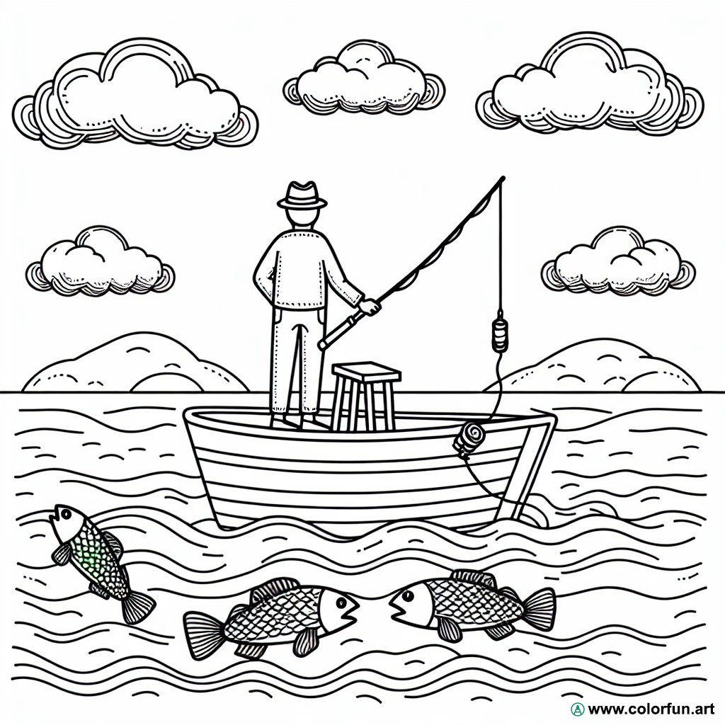 dibujo para colorear pesca milagrosa
