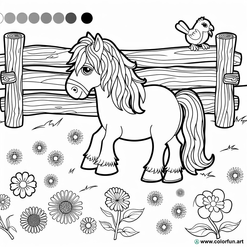 dibujo para colorear schleich horse club