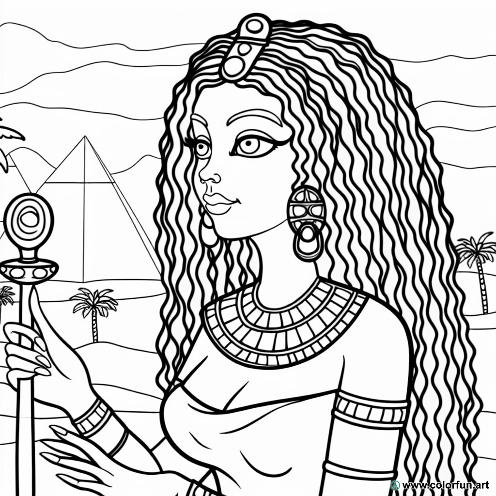 dibujo para colorear antiguo cleopatra