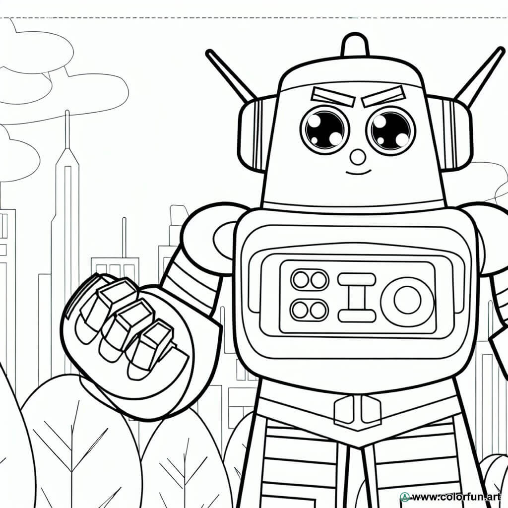 dibujo para colorear robot gigante