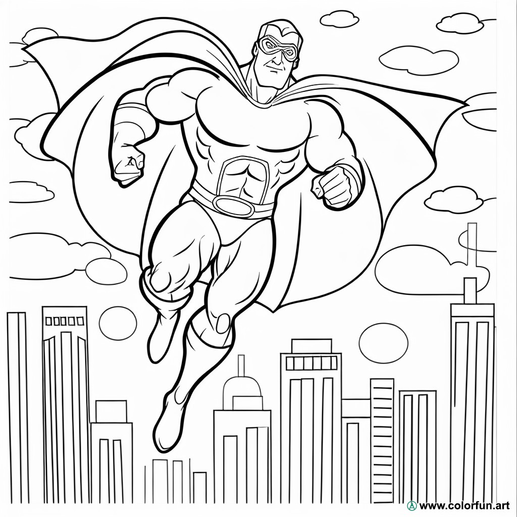 dibujo para colorear superman héroe