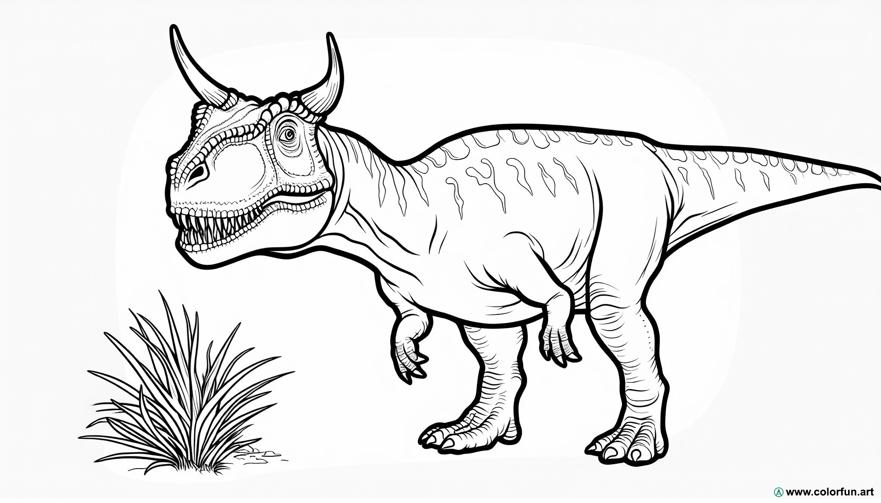 dibujo para colorear de carnotaurus