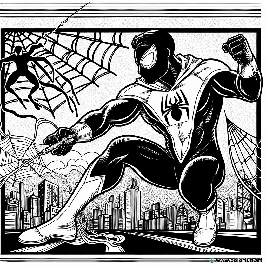 dibujo para colorear de Spiderman de calidad