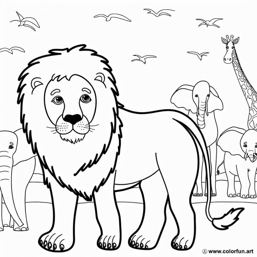 dibujo para colorear animales