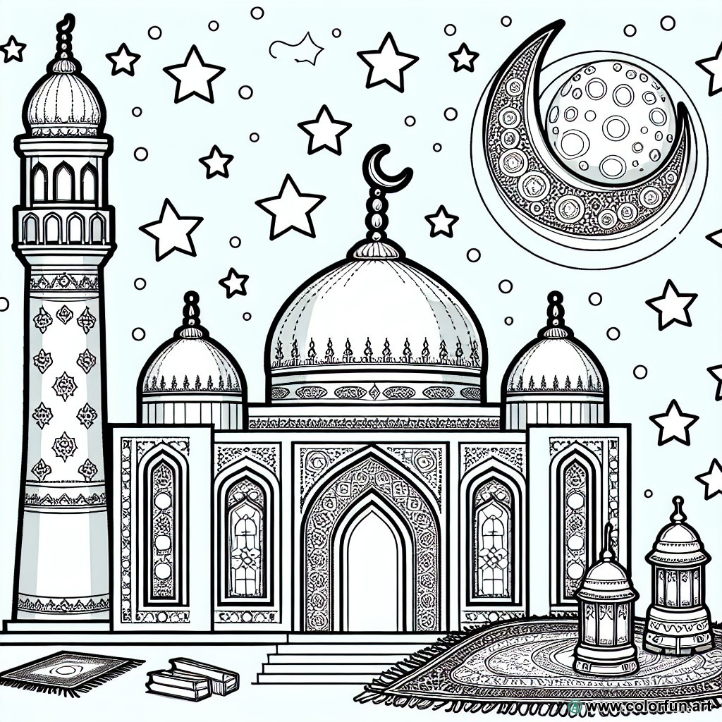dibujo para colorear ramadán karim