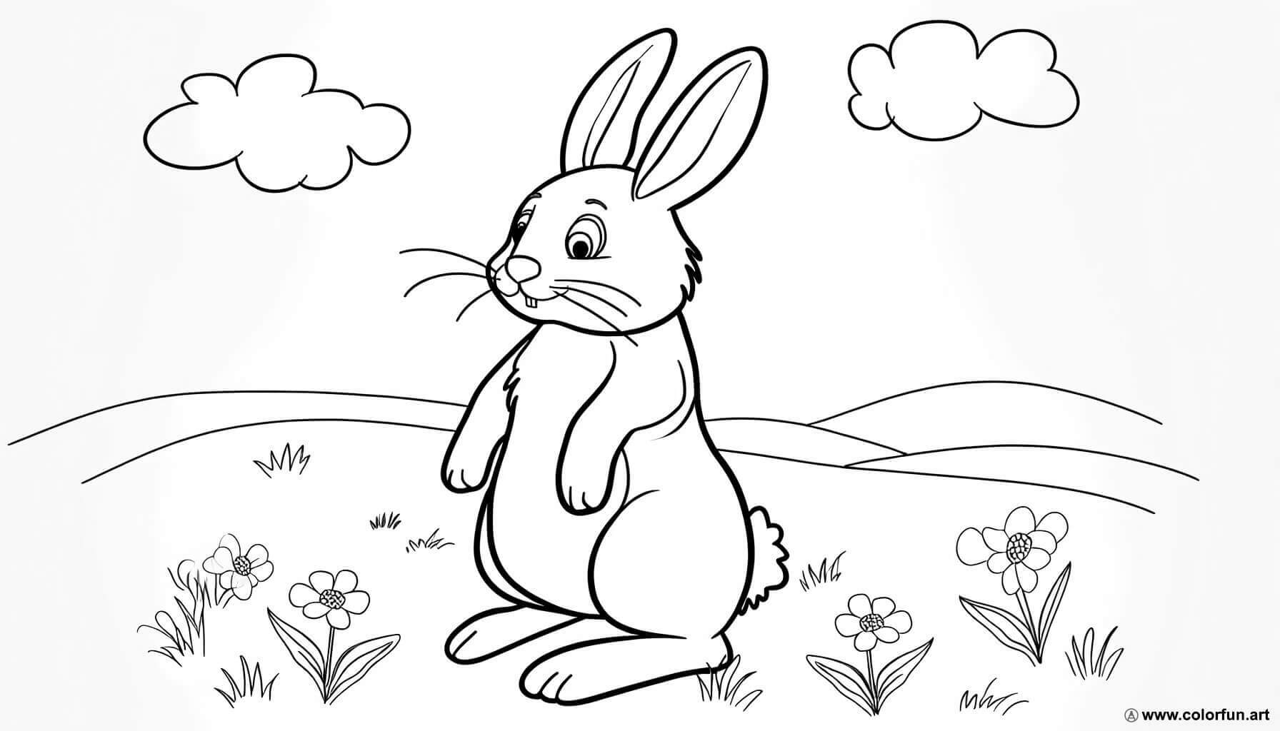 dibujo para colorear animales primavera