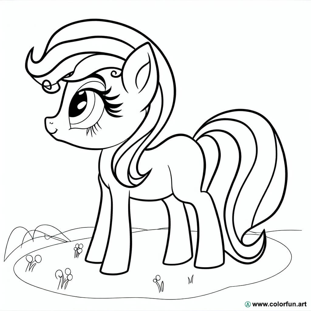 dibujo para colorear my little pony
